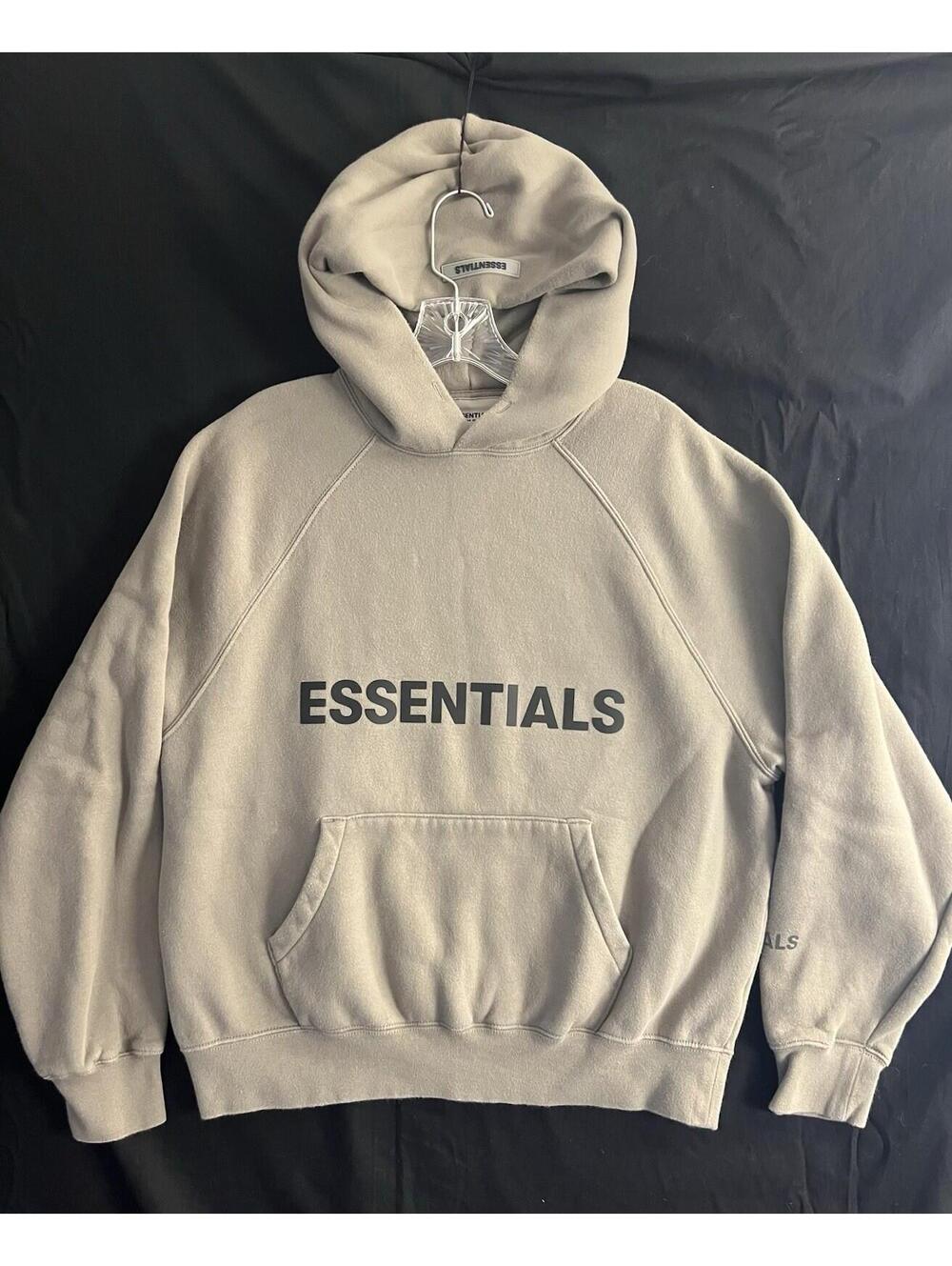 Fear of God Essentials Exclusive Hoodie Tan Brown Mens XXS Sweatshirt Oversized